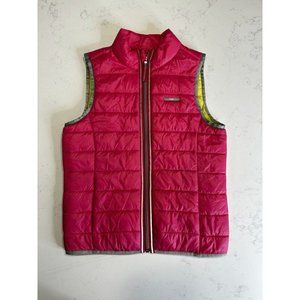 Tommy Hilfiger Vest Girl Size M8-10 Pink Polyester Puffer Sleeveless Full Zipper